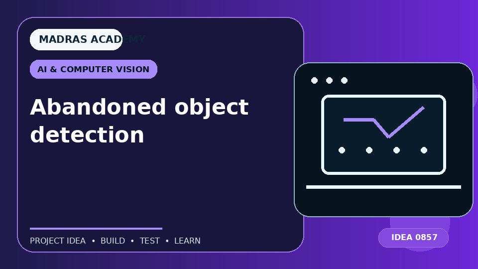 Abandoned object detection
