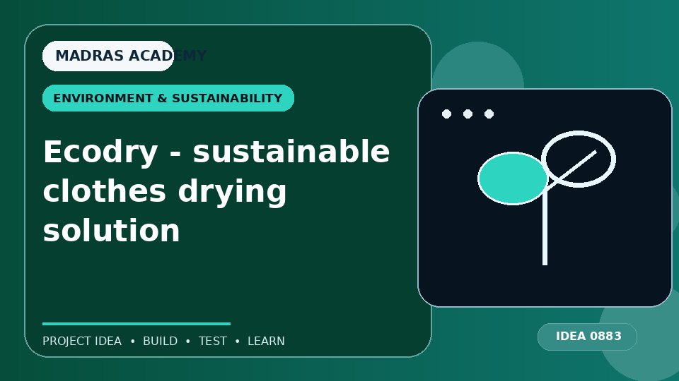 Ecodry – sustainable clothes drying solution