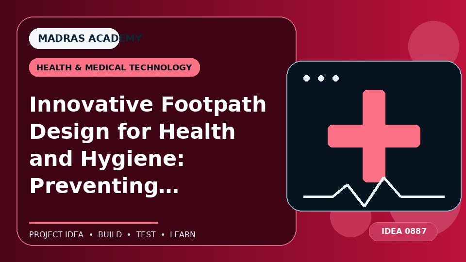 Innovative Footpath Design for Health and Hygiene: Preventing Mosquito Breeding and Enhancing Sewage Cleanup