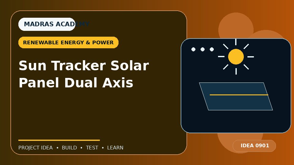 Sun Tracker Solar Panel Dual Axis