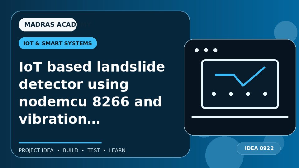 IoT based landslide detector using nodemcu 8266 and vibration sensor