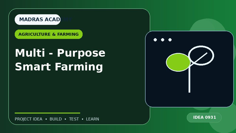 Multi – Purpose Smart Farming