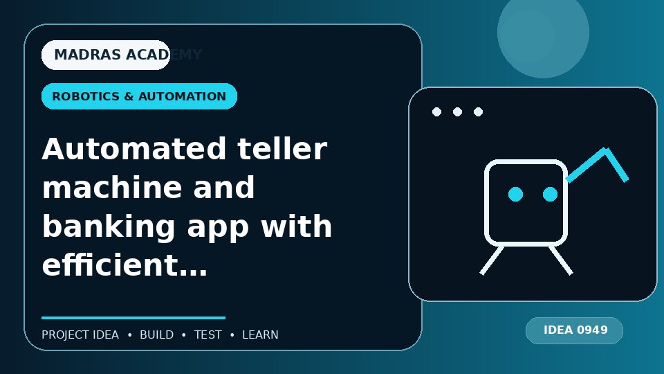 Automated teller machine and banking app with efficient fingerprint technology with security features