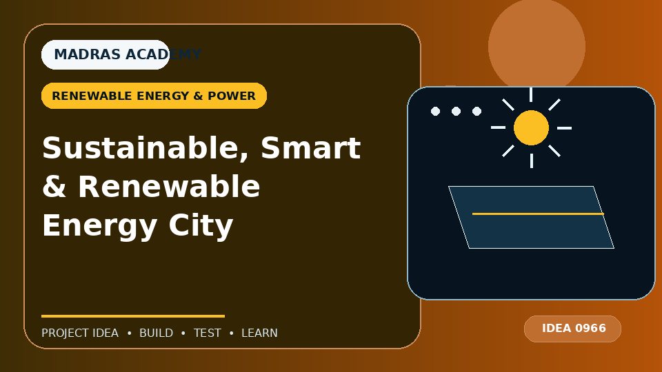 Sustainable, Smart & Renewable Energy City