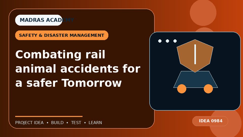Combating rail animal accidents for a safer Tomorrow